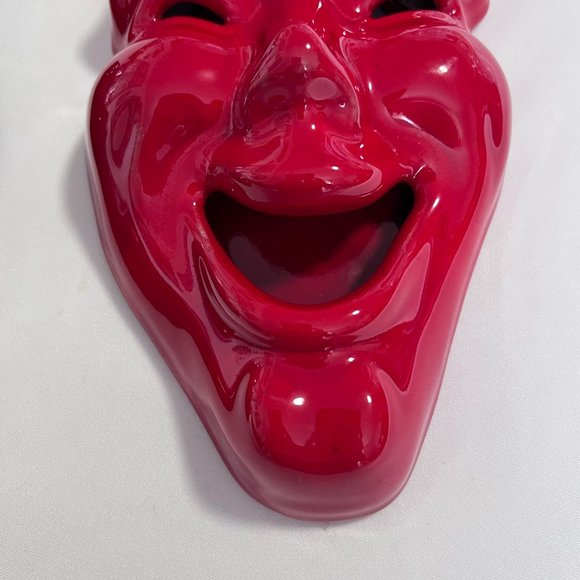 Vintage 80's Smile Now Cry Later Decorative Porcelain Masks Comedy Tragedy Drama - Picture 11 of 11